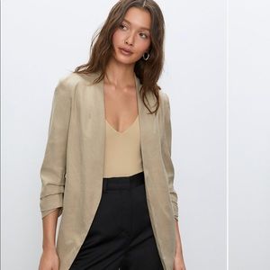 Babaton aritzia linen power blazer 10 L